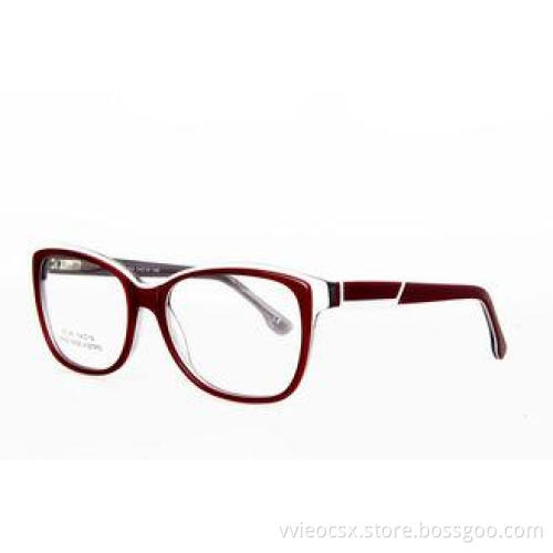 White / Wine Acetate Optical Frames For Women , Full Rim Ca